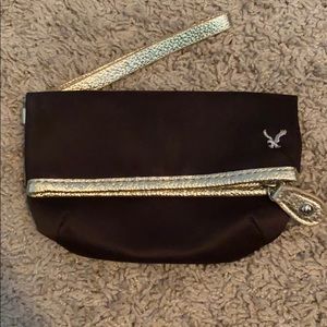 American Eagle satin wristlet
